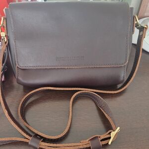 Portland Leather Dark Brown Crossbody Bag